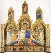 Lorenzo Monaco The Coronation of the Virgin with Saints and Angels The Annunciation and The Blessing Redeemer oil